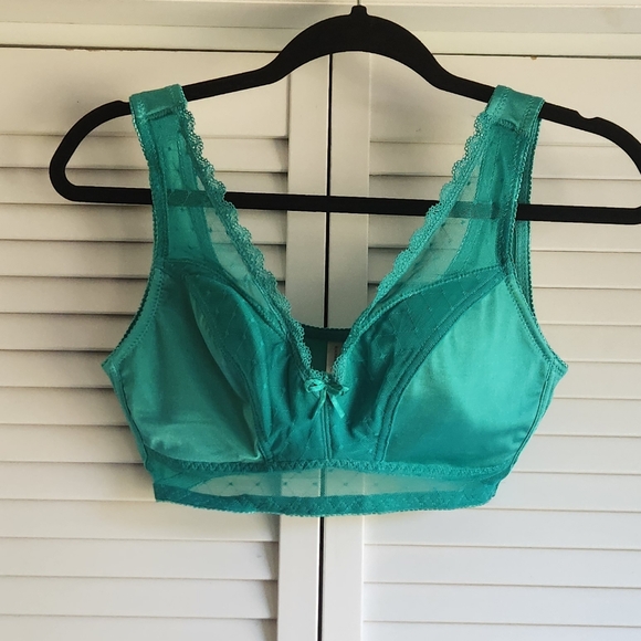 Rhonda Shear Other - Rhonda shear Teal small Lace Trim Bralette